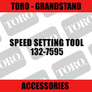 Toro - Speed Setting Tool (Grandstand) - Sunshine Coast Mowers