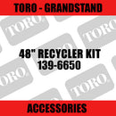 Toro - 48" Recycler Kit - Req's Blades (Grandstand) - Sunshine Coast Mowers