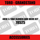 Toro - 48in E-Z Vac Blower and Drive Kit (Grandstand) - Sunshine Coast Mowers