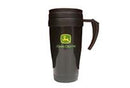 John Deere Black Plastic Thermal Mug