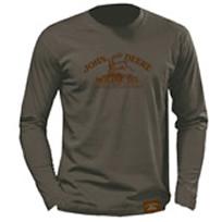John Deere Mens 1912-1936 Heritage Long Sleeve T-Shirt in Buffalo Brown