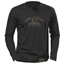 John Deere Mens 1912-1936 Heritage Long Sleeve T-Shirt in Coal Black