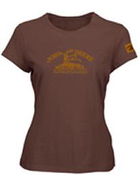 John Deere Ladies 1912-1936 Heritage Short Sleeve T-Shirt in Buffalo Brown