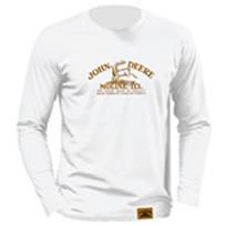 John Deere Mens 1912-1936 Heritage Long Sleeve T-Shirt in Snowdrift White