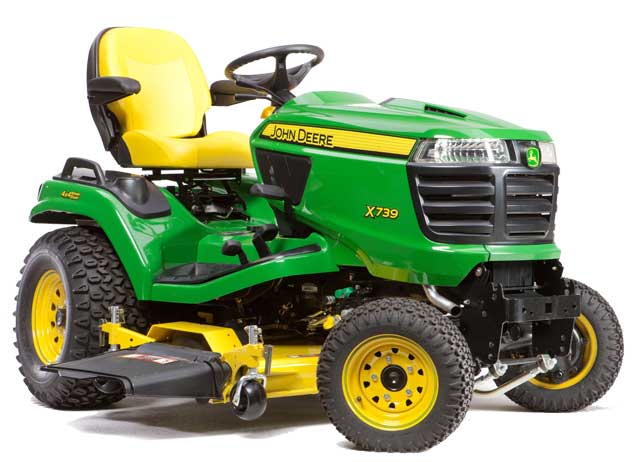 John Deere X739 Signature Series 4 Wheel Steer 4 Wheel Drive Tractor - No Mower Deck