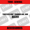 Toro - Twisted 0.080” trimmer line, 30m - Sunshine Coast Mowers